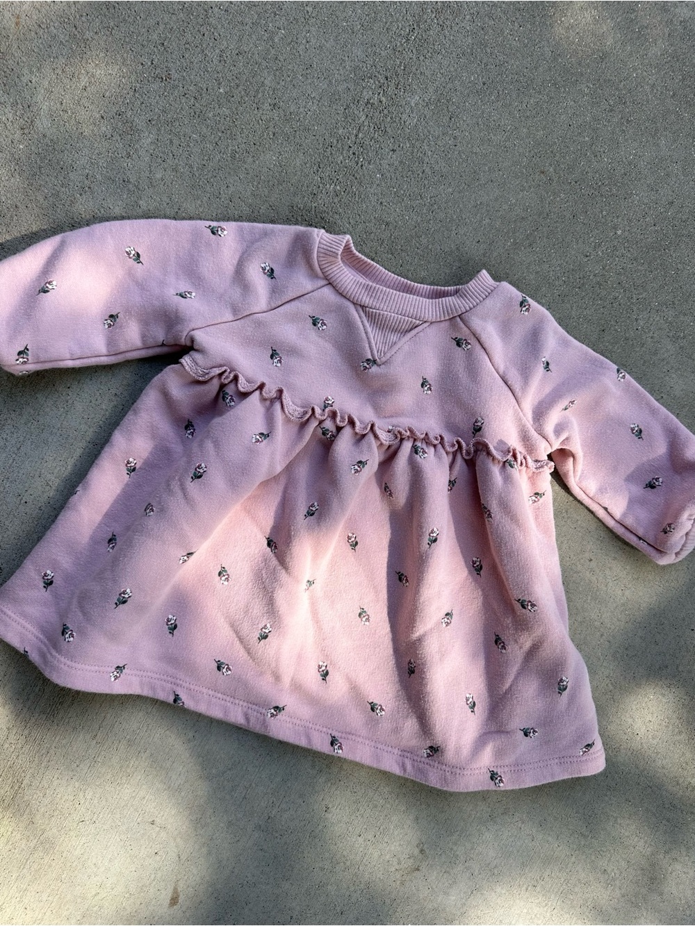 easy peasy Pink Baby Girl Sweater Dress